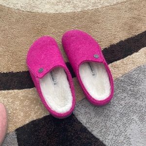 KIDS Birkenstock slip on wool lined